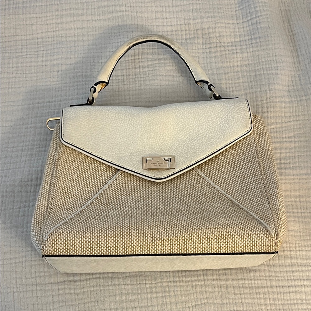 Kate Spade White and Tan Satchel